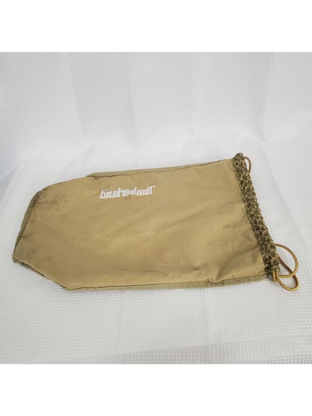 Timberland Cinch Bag Sack Duffel Pull String Canvas Drawstring Carry All Logo - Picture 7 of 9